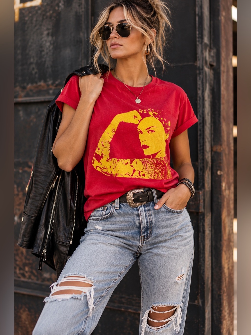 NWOT - Bella Canvas Rosie the Riveter Tee - 2XL
